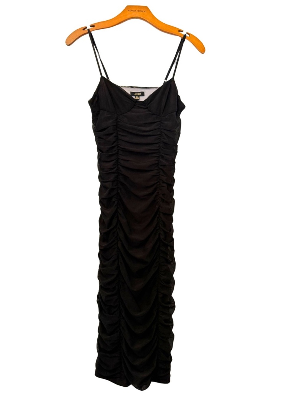 AFRM Ruched Black cocktail dress size small